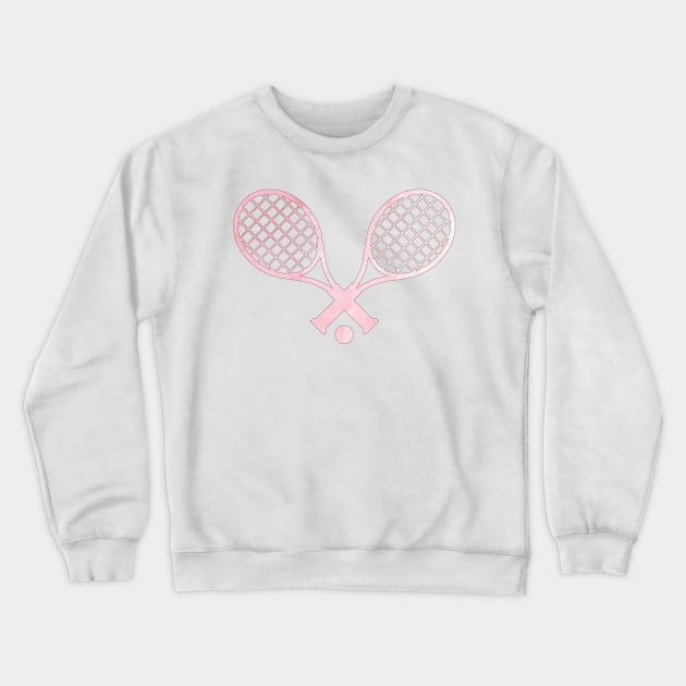 Tennis Racket Pink Crewneck Sweatshirt by hcohen2000